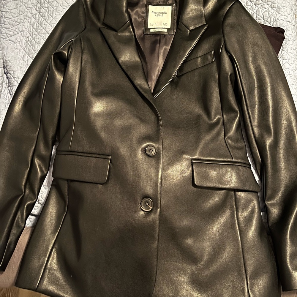 Vegan Leather blazer